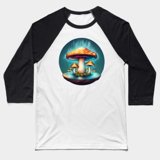 Floating Mushroom Island Baseball T-Shirt